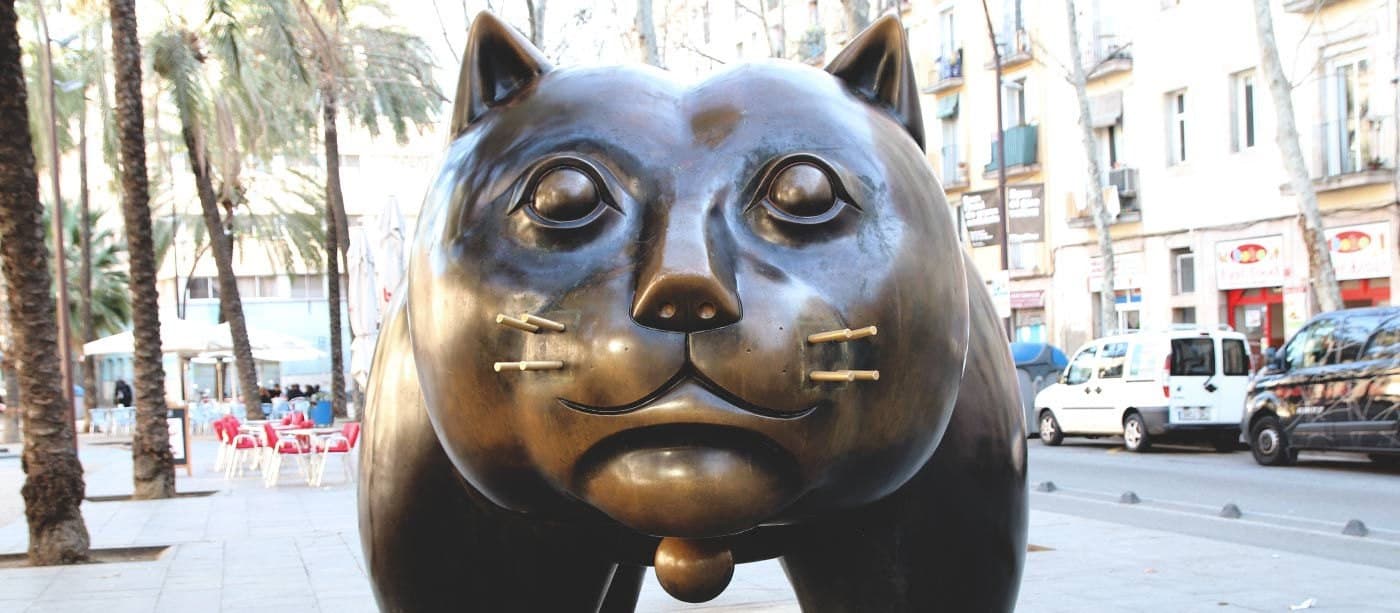 El Gato de Botero en la Rambla del Raval